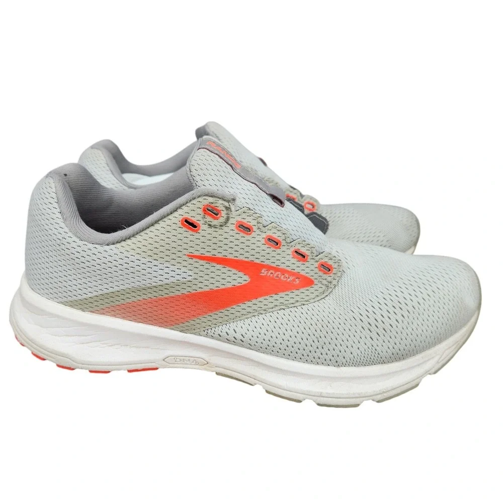 Brooks Range‎ Running Shoes Womens 9 B Gray Orange Sneakers Trainers 1203361B055